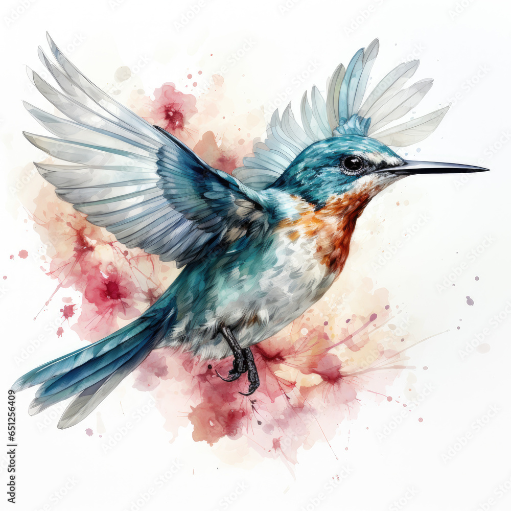 watercolor Spinus tristis bird clipart, Generative Ai watercolor Spinus tristis bird clipart, Generative Ai