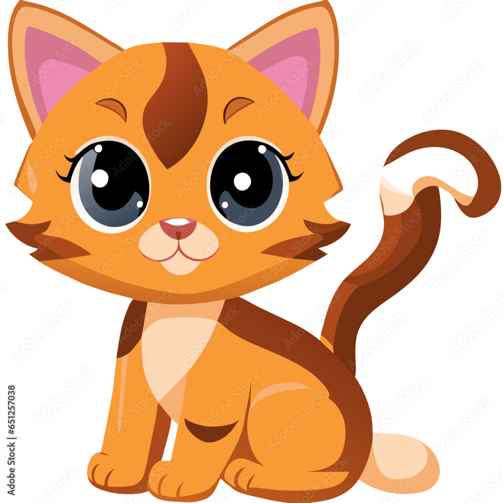 illustration ai generated, cat, cartoon, animal, vector, illustration, kitten, pet, funny, cute, character, mammal, dog, fun, domestic, feline, drawing, tail, fox, squirrel, fur, pets, art, kitty, ani