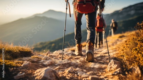 Hiking Squad: Friends Conquer Nature's Challenges Together photo