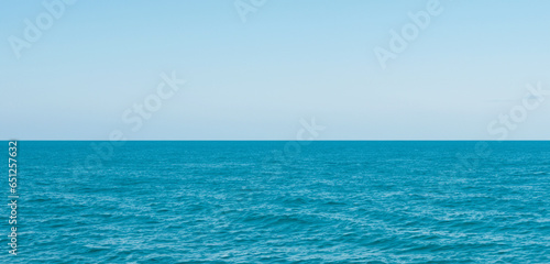 sea and horizon image of sea waves and sky Calm sea waves on a clear day