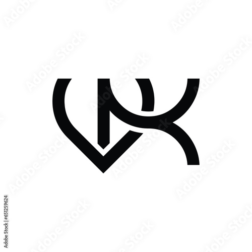 VMK, VK Alphabet Text Font Innovative Typography Icon Graphic Logo Design in Black Color Font on White Background Vector