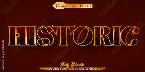 Historic Vector Editable Text Effect Template