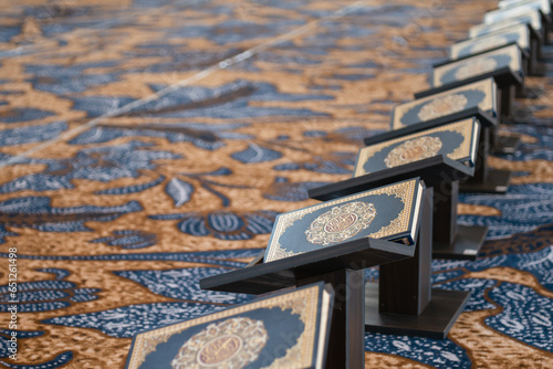 Quran holy book of Muslim in the mosque.
