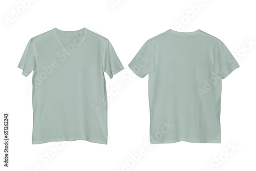 Dusty V Neck T-shirt Front and Back View