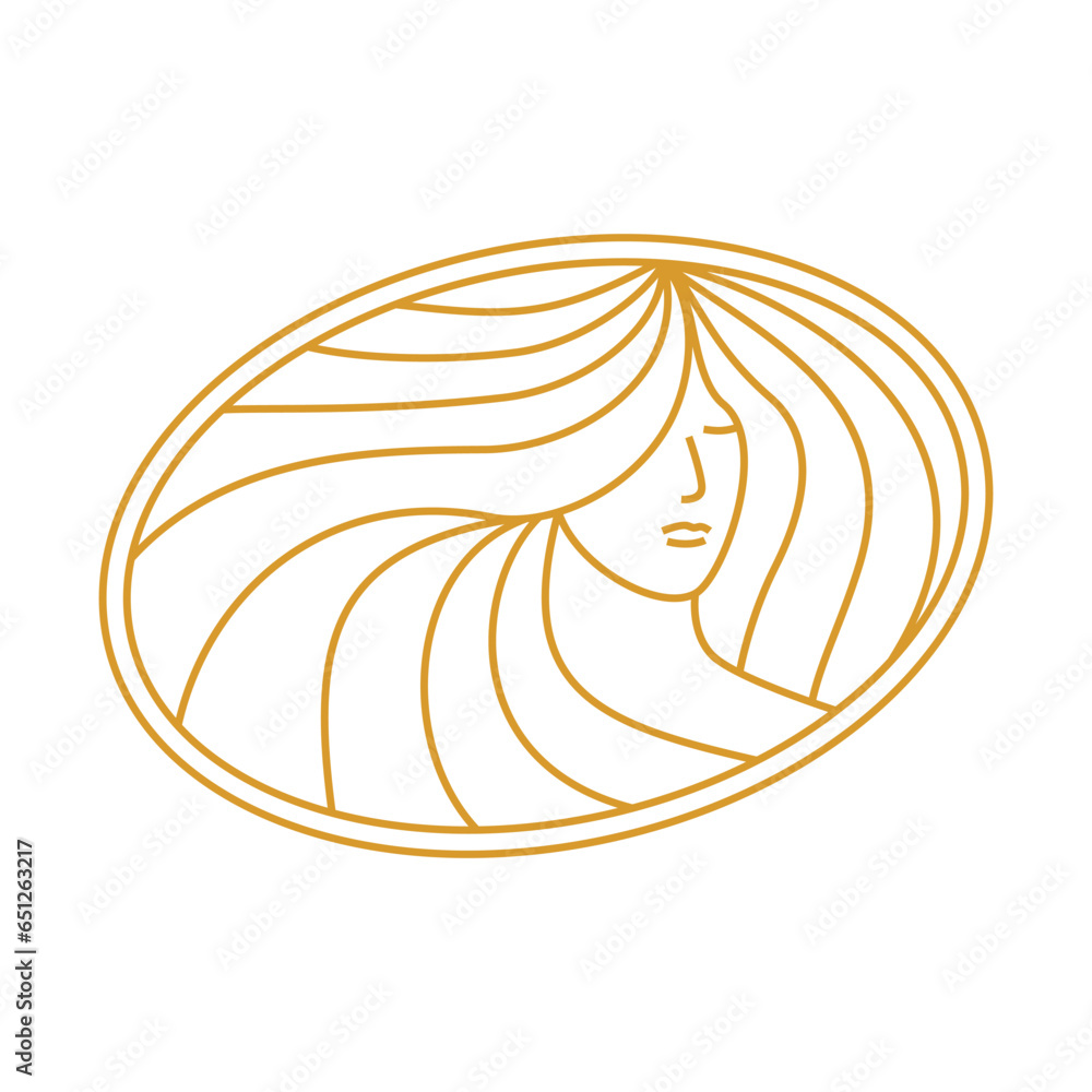 beauty girl logo design. spa business sign and symbol.