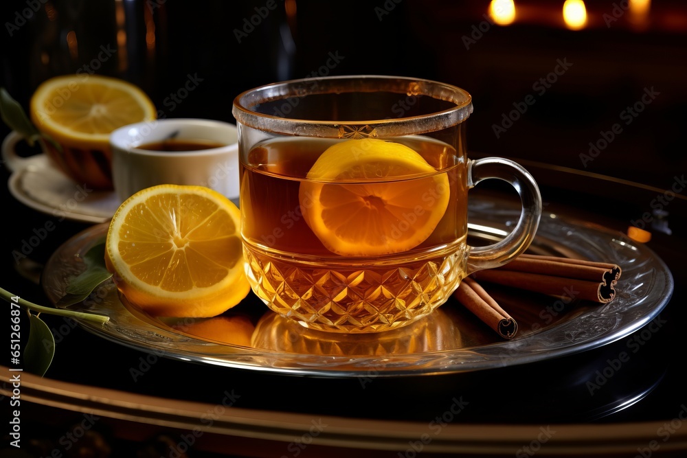 Hot toddy drink with lemon Hot toddy drink with lemon