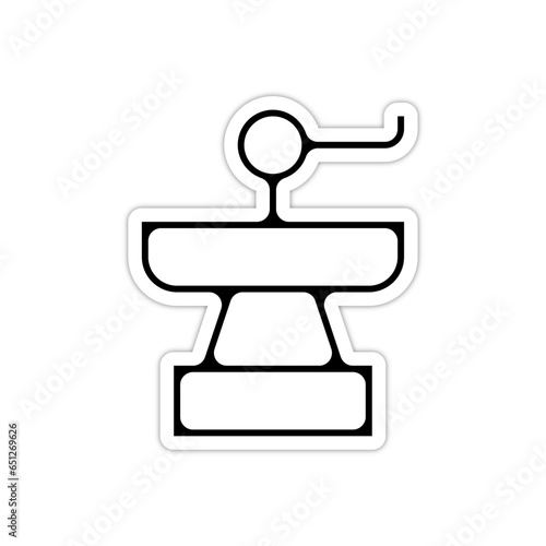 picto logo icones et symbole moulin grinder cafe cafetiere machine a cafe expresso epais relief