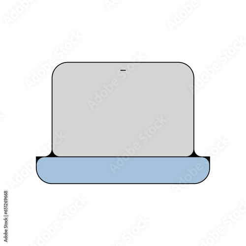 picto logo icones et symbole ordinateur portable fin couleur