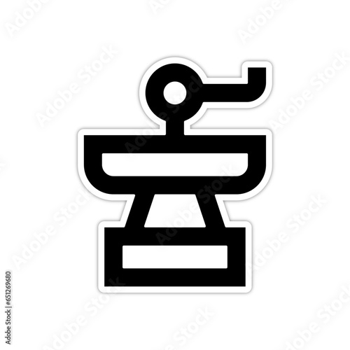 picto logo icones et symbole moulin grinder cafe cafetiere machine a cafe expresso gras relief