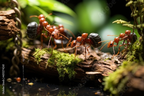 Realistic Ant Teamwork A Colony's Bridge-Building Endeavor © ArtiStokist