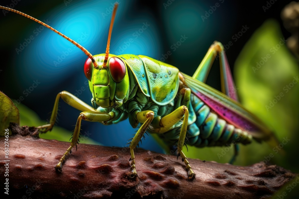 Green Grasshopper macro, maximum depth of field Green Grasshopper macro, maximum depth of field