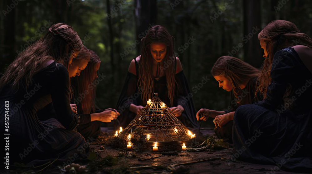 Witches' Coven during a Ritual