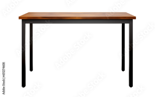 Pub Table on a Clear Surface or Transparent Background. Generative AI