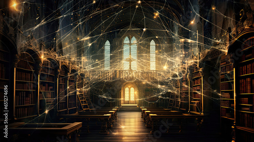Spider Webs in an Ancient Library