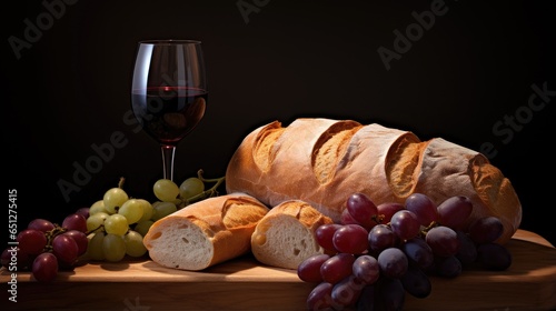 Christian Symbolic Still Life: Wine, Bread,