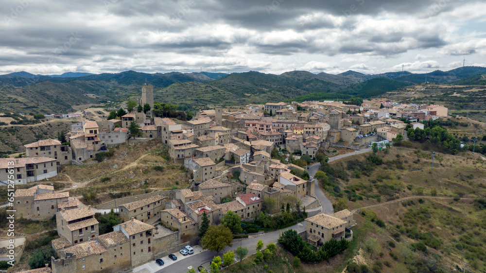vistas del hermoso pueblo de Sos del Rey Católico en Aragón, España