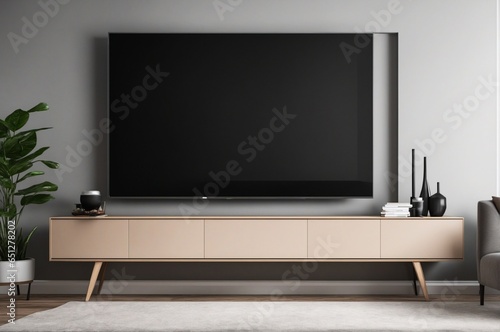 Large TV in a Spacious Living Room.