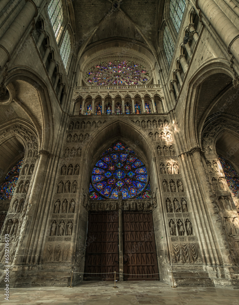Intérieur de la cathédrale Notre-Dame de Reims, Marne, France