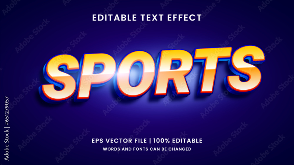 Sports 3D Editable Text Effect