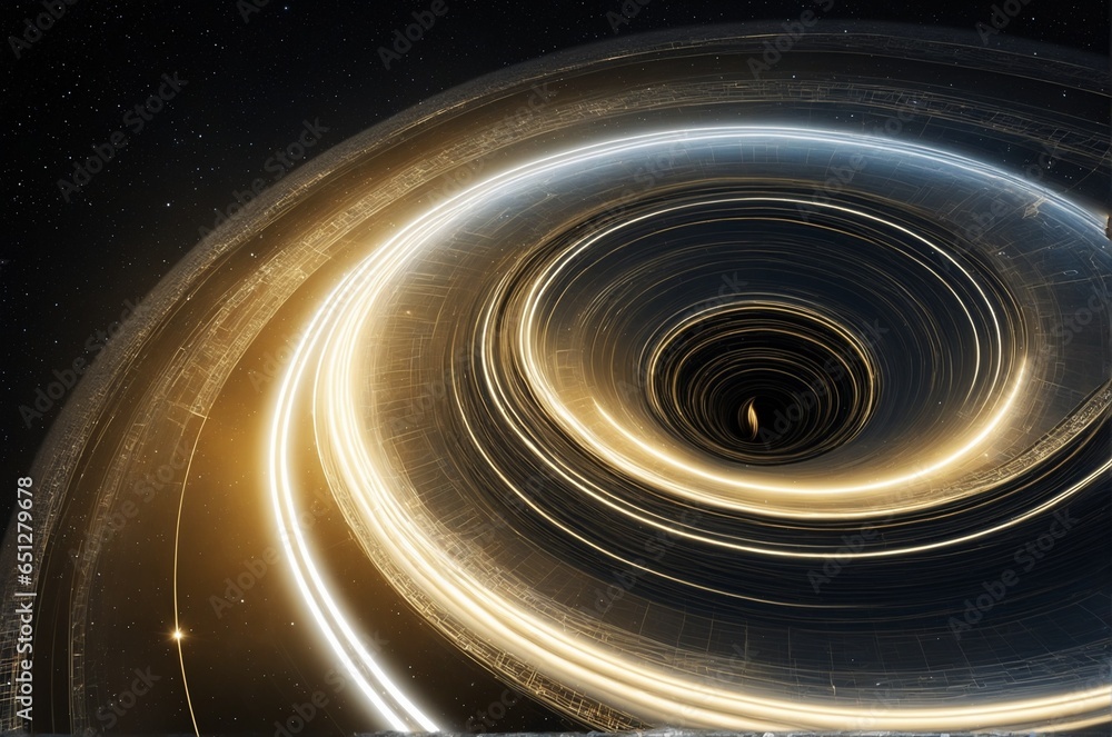 Abstract space background with golden spiral. Astrology and astronomy ...