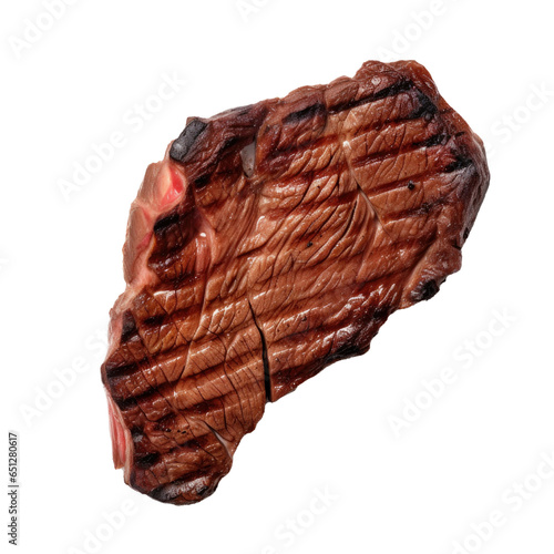 Grilled Steak Isolated on a...