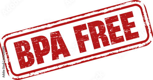 Foto BPA Free square grunge stamp
