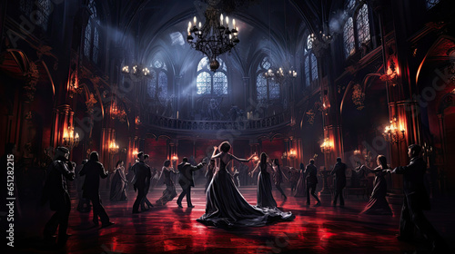 Moonlit Vampiric Ballroom Dance