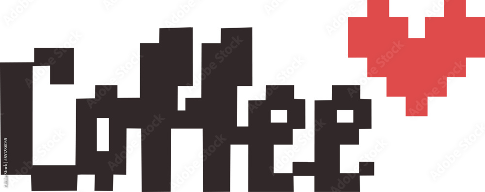 Coffee pixel art symbol Coffee pixel art symbol