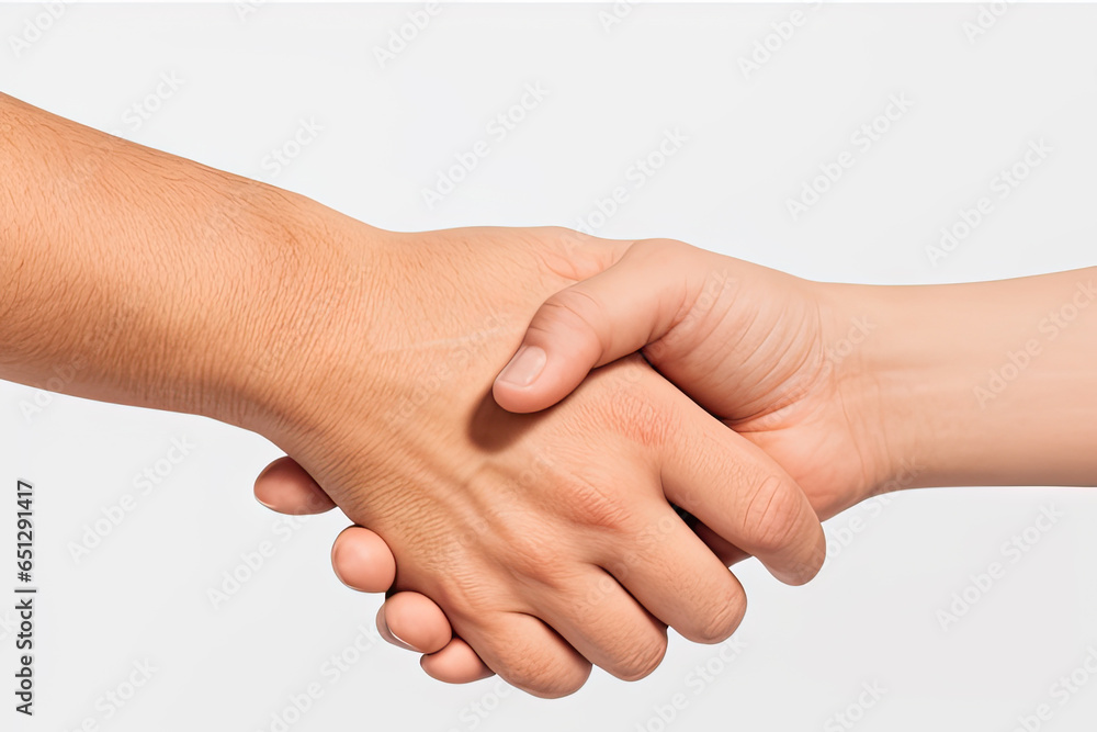 Handshake gesture for business agreement