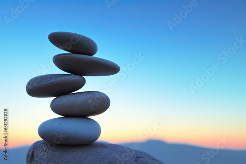 Landscape of perfectly balanced stones 