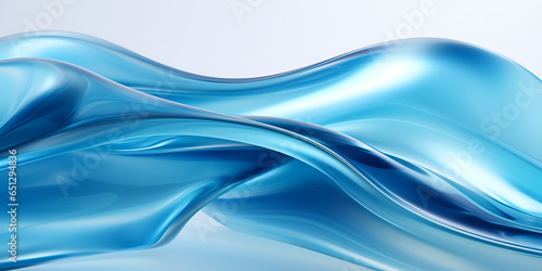 Blue and white abstract wavy background Generative AI