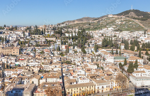 Fototapeta Naklejka Na Ścianę i Meble -  
Panoramic view of the city of Granada from the monumental Alhambra