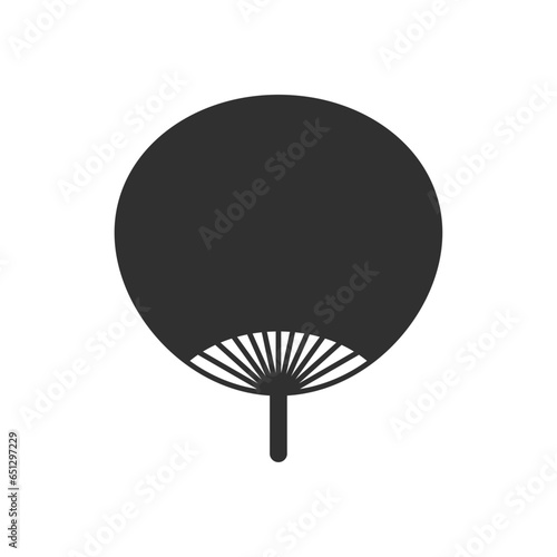 シンプルなうちわのテンプレート - 夏の小物や推し活グッズのイメージ素材
