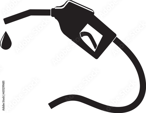 vector gasoline pump nozzle with a drop