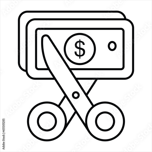 loss money line icon design style