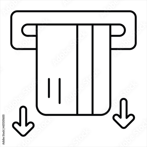 cash point line icon design style