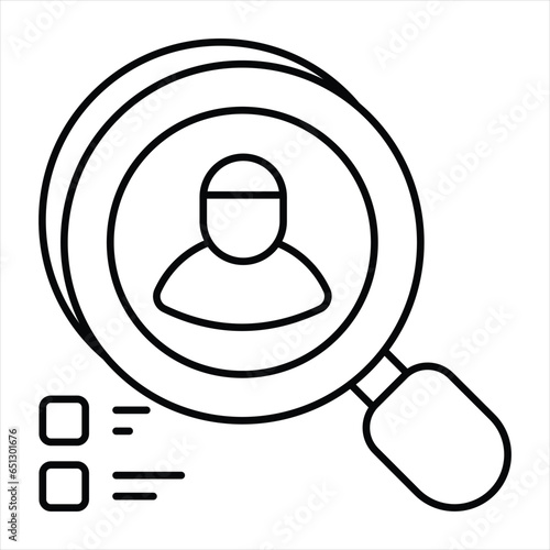 job seeker line icon design style