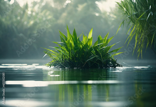 bamboo in water in minimal style © MINIMAL ART