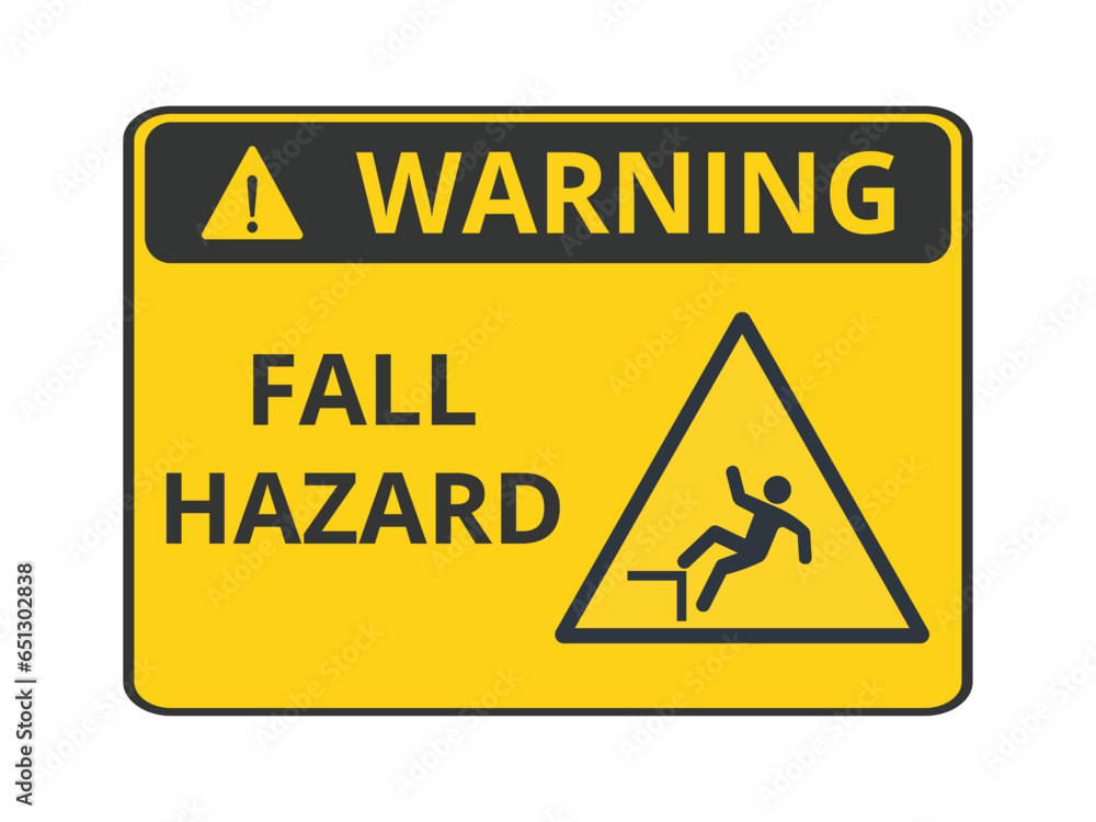 Fall Hazard Warning Symbol
Fall Hazard Warning Symbol