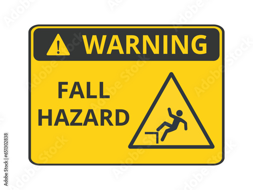 Fall Hazard Warning Symbol
