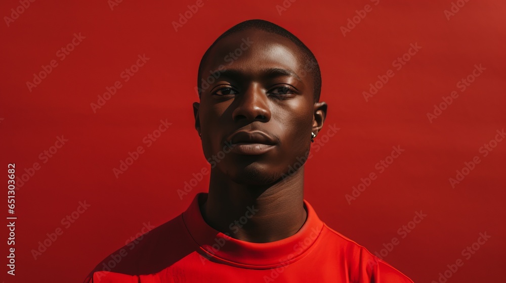 Bright portrait of an African. Generative AI Bright portrait of an African. Generative AI