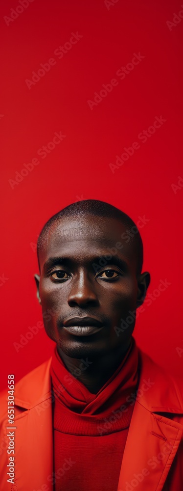 Bright portrait of an African. Generative AI Bright portrait of an African. Generative AI