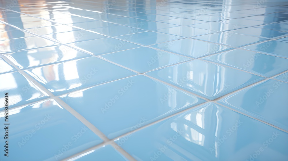 Close up of a glossy floor in light blue Colors reflecting the Daylight
Close up of a glossy floor in light blue Colors reflecting the Daylight