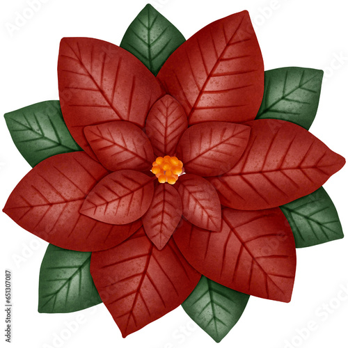 Red Poinsettia Tree for Christmas
