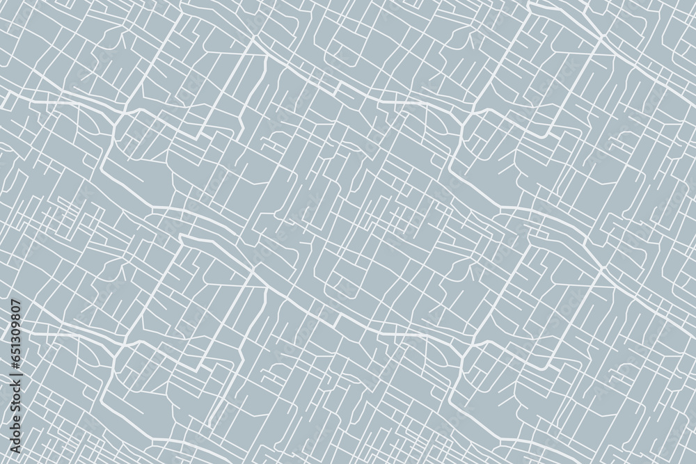 street map of city, seamless map pattern of road