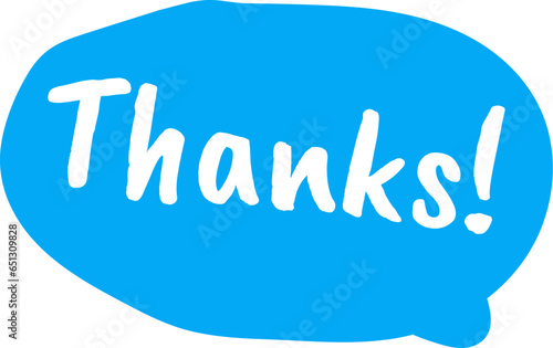 Thank you speech bubble banner