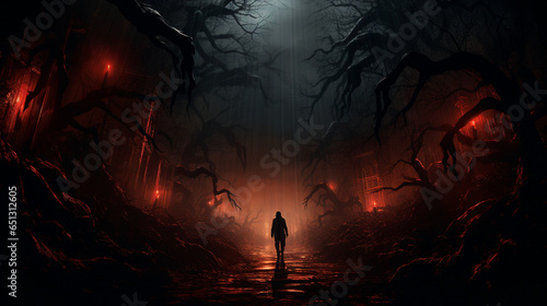 Chilling Horror Game Wallpaper: Eerie Settings and Lurking Monsters