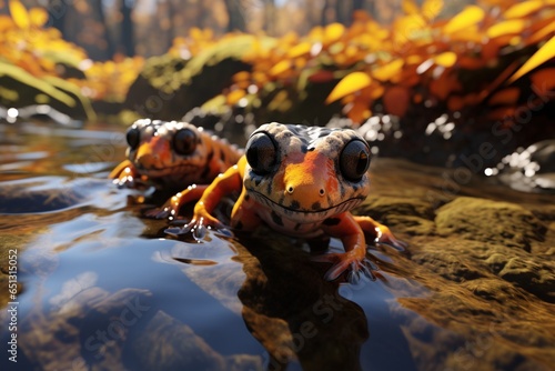 frog in the water, Generative AI