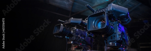 Obraz na plátně video cameras in studio