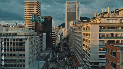 Centro de Bogotá, Colombia, carrera séptima y centro internacional photo